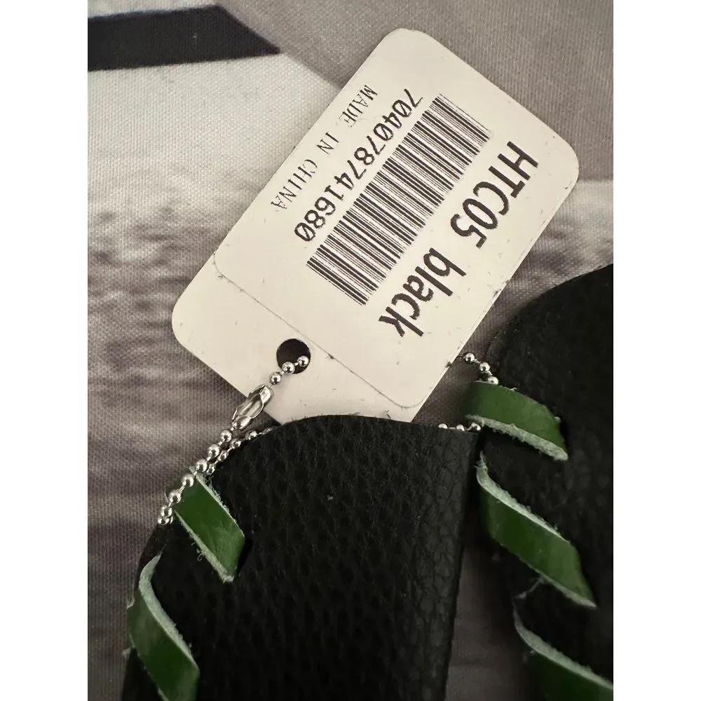 Motorcycle Brake Cable Covers with Skull Beads‎ Black Green Accent Custom Bike